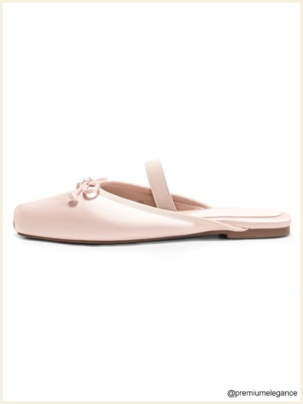 Womens Ballet Flats Mules Bow Square Toe Slip On Slides Work Office Party Dress
